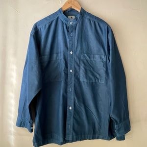 Issey MIYAKE, banded collar shirt, cotton